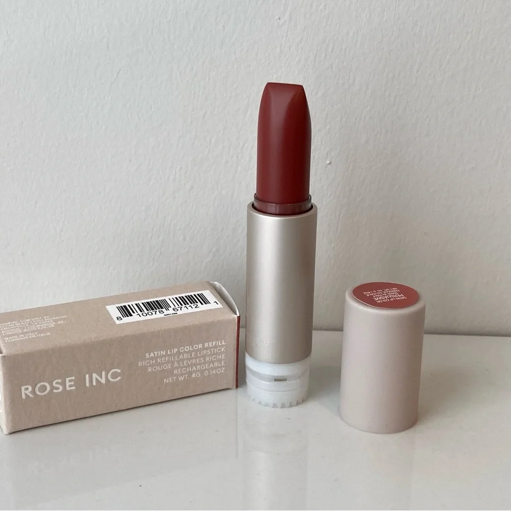 Rose Inc Satin Lip Color Refill Deep Rose in Persuasive 4g BNIB